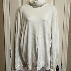 White turtle neck sweater size L
